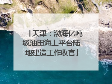 天津：渤海亿吨级油田海上平台陆地建造工作收官